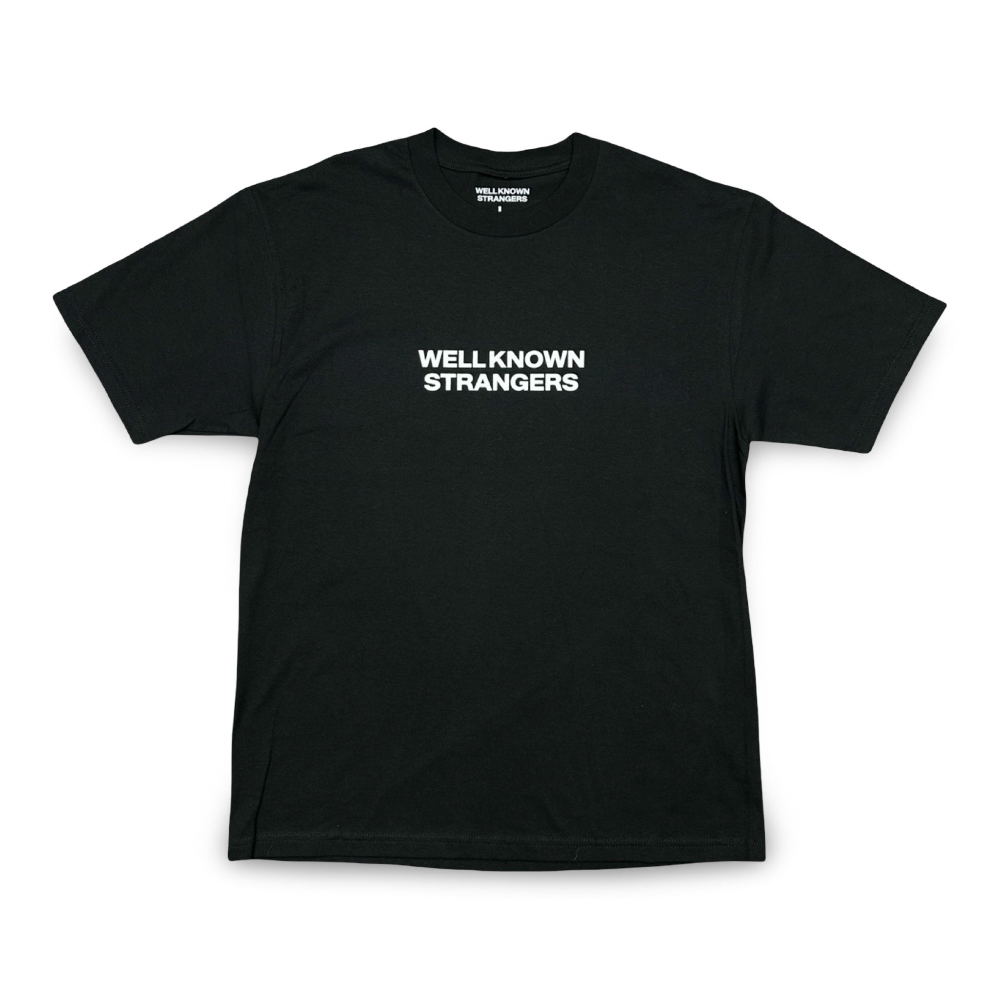 WELL KNOWN STRANGERS LOGO TEE BLACK