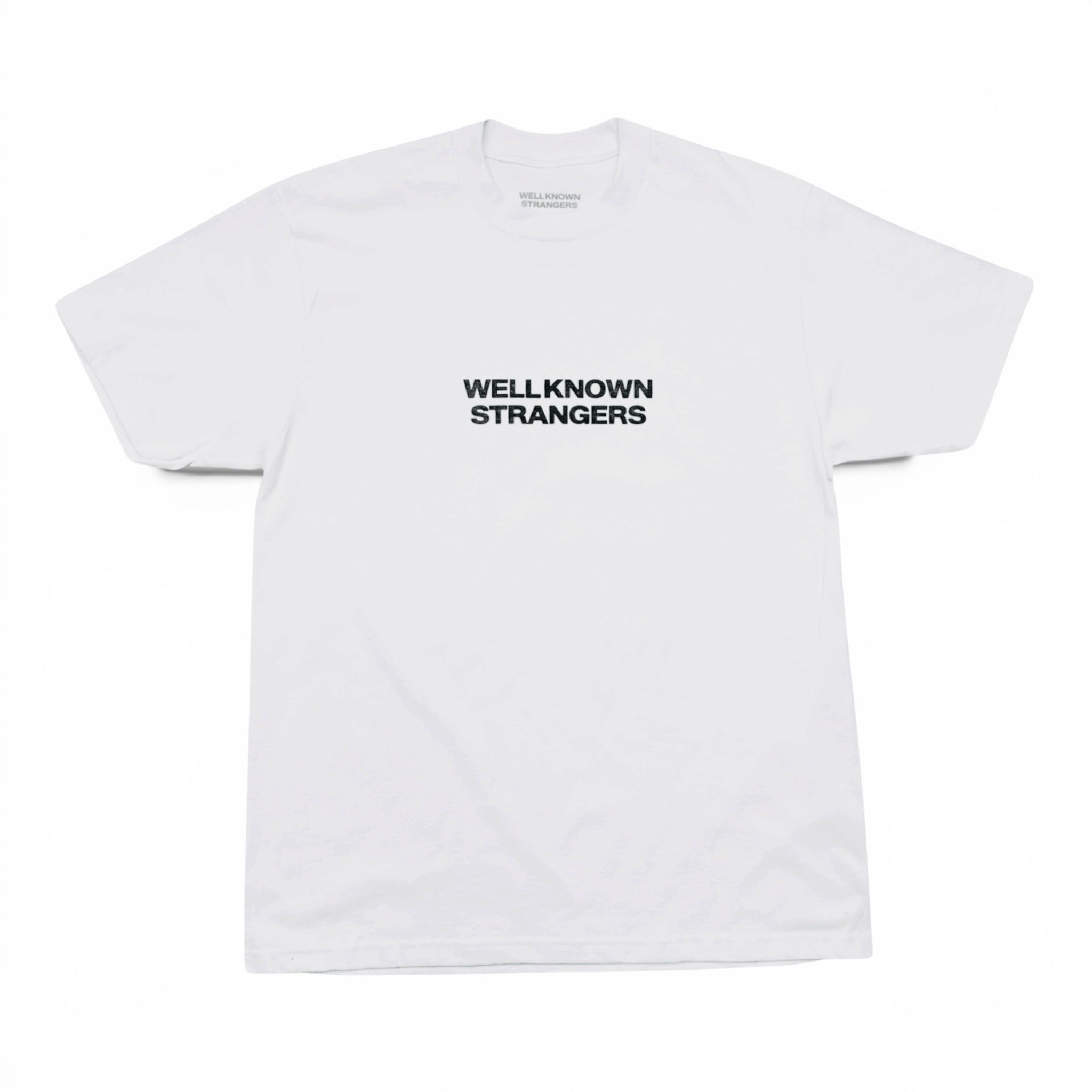 WELL KNOWN STRANGERS LOGO TEE WHITE