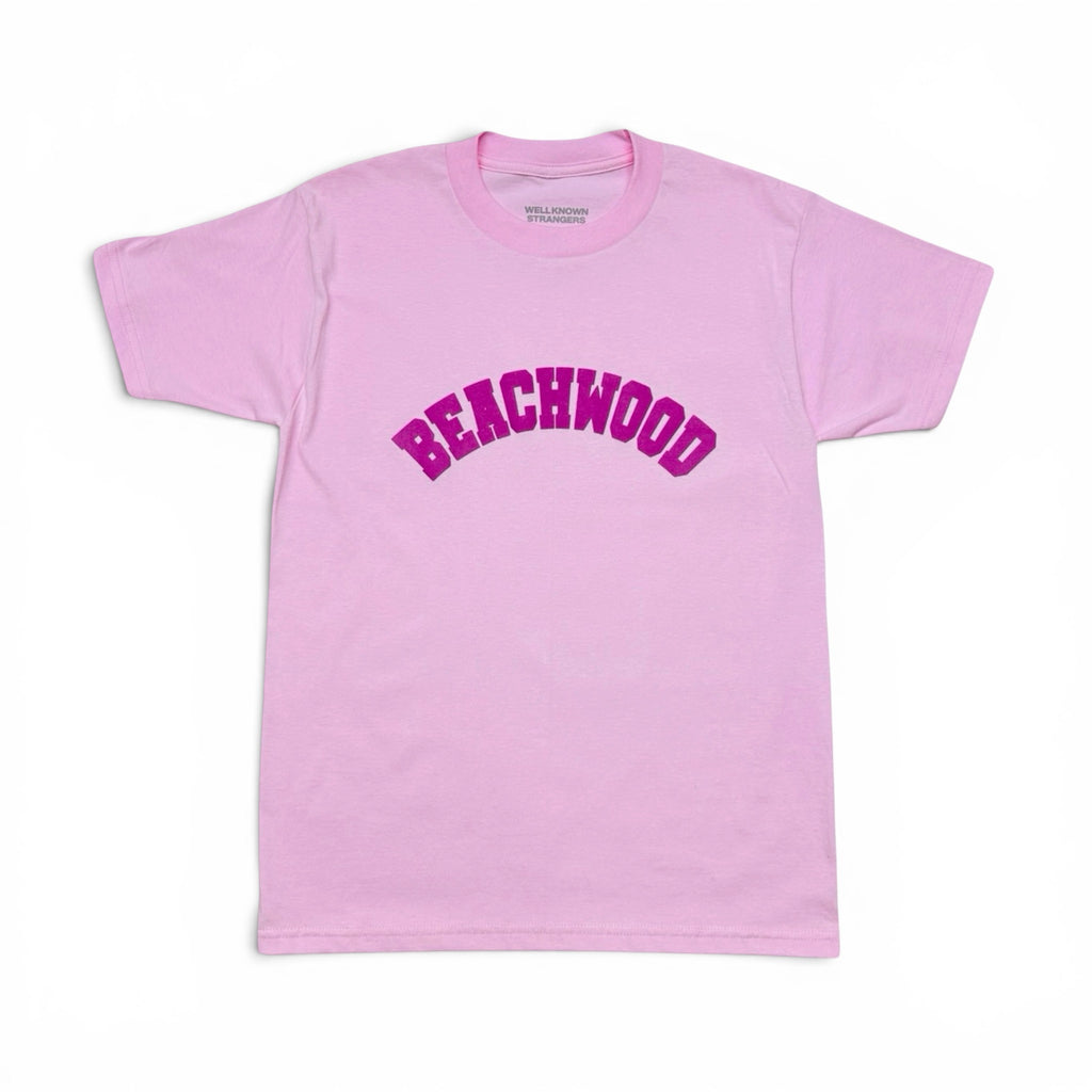 BEACHWOOD VARSITY TEE PINK